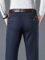 Men's Classic Navy Straight Fit Pants